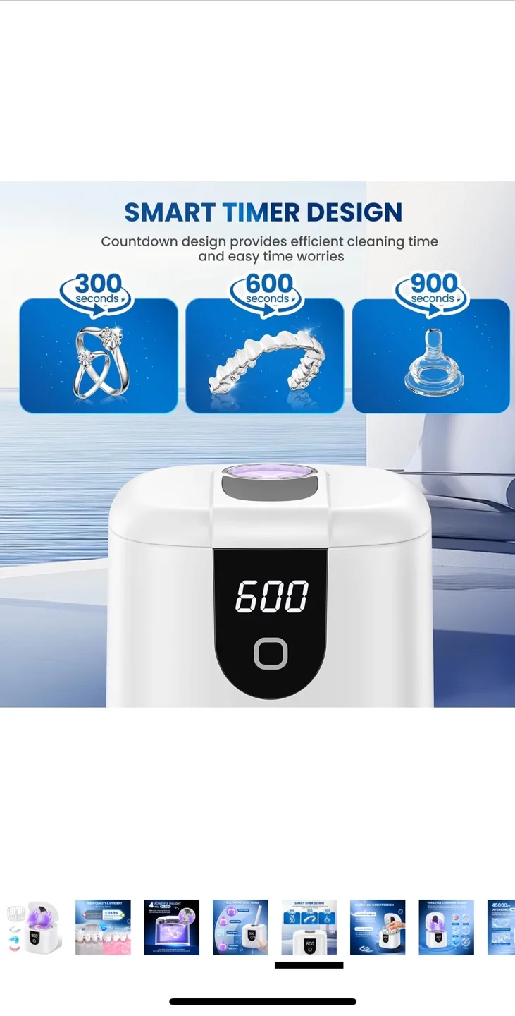 Ultrasonic Retainer Cleaner Machine - Dental Cleaning Pod image indicator(5)