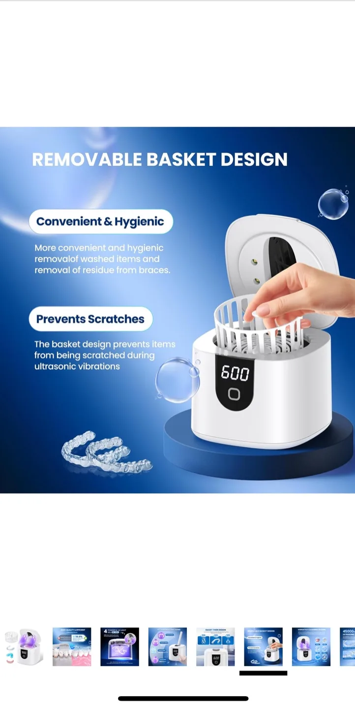 Ultrasonic Retainer Cleaner Machine - Dental Cleaning Pod image indicator(6)