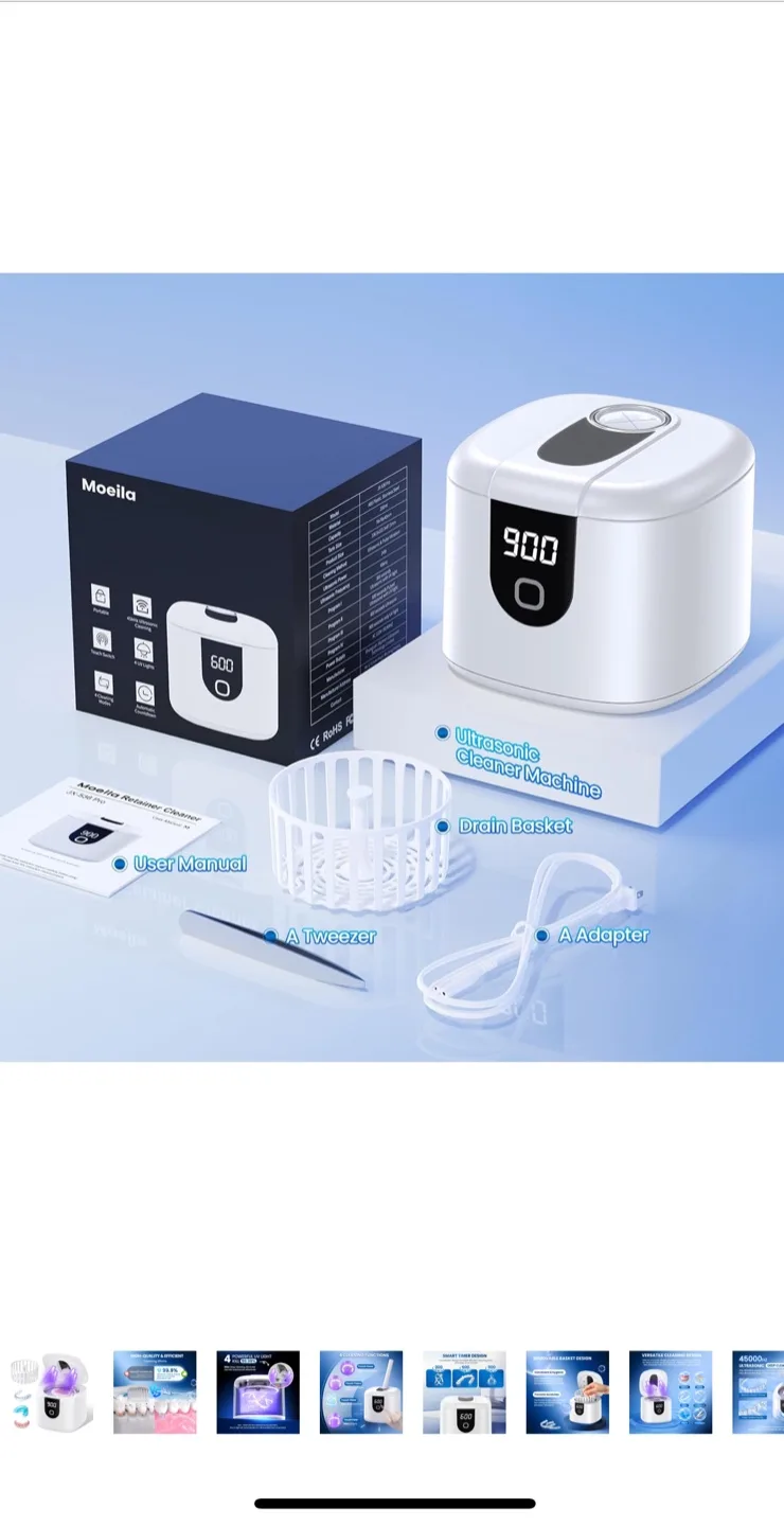 Ultrasonic Retainer Cleaner Machine - Dental Cleaning Pod image indicator(9)