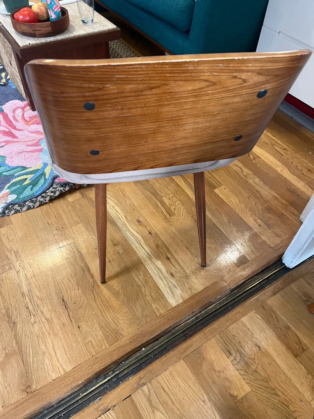 Modern Accent Chair - Wood & Beige image indicator(5)