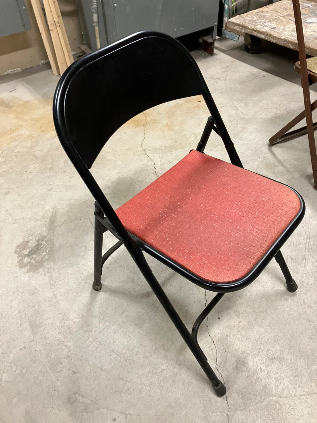 Samsonite Vintage Folding Chair - Black and Red - photo 2