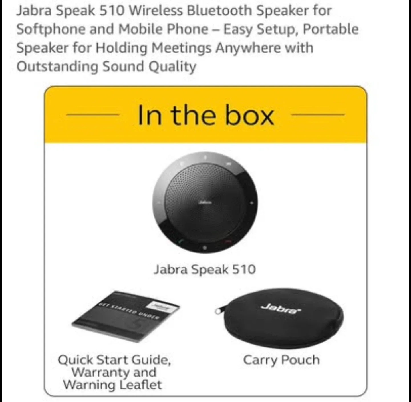 🥕 Jabra Speak 510 Wireless Bluetooth Speaker - new image indicator(4)