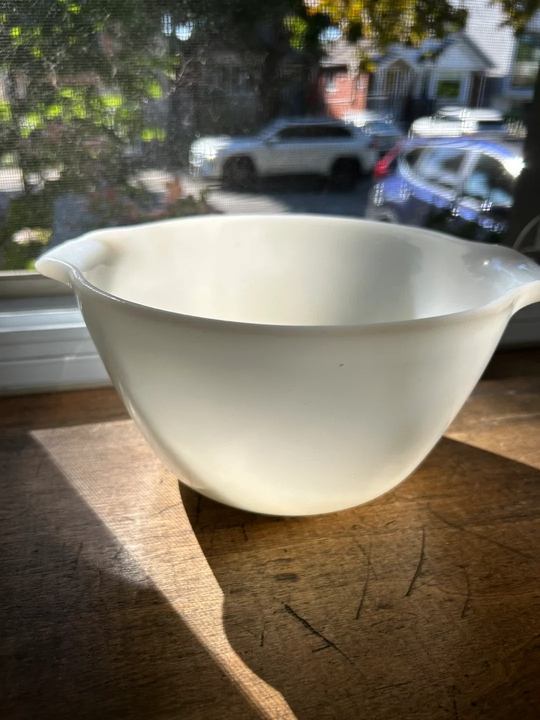 $8 MCM VINTAGE Fire King White Cinderella Mixing Bowl thumbnail
