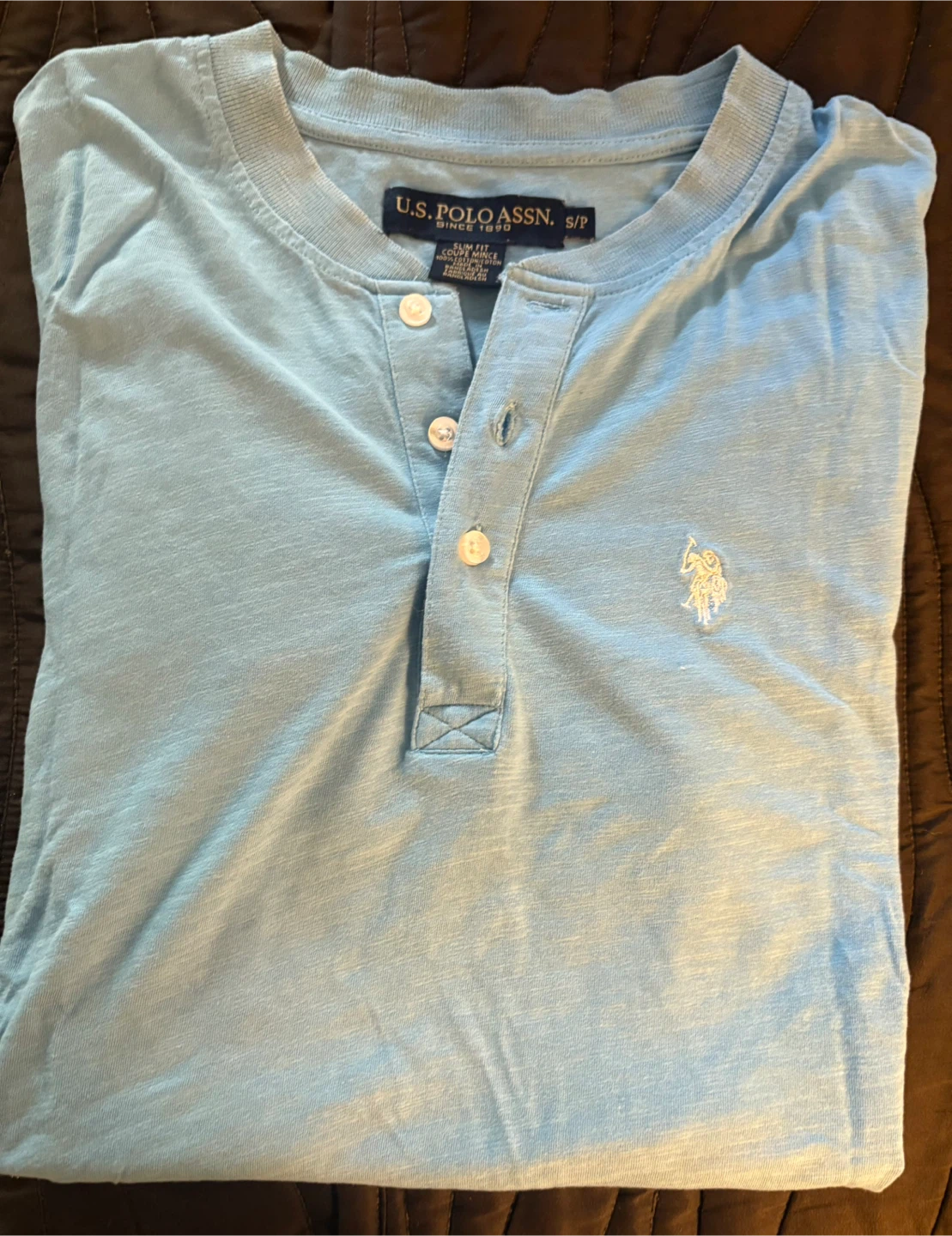 U.S. Polo Assn. S/P Light Blue Henley - photo 2