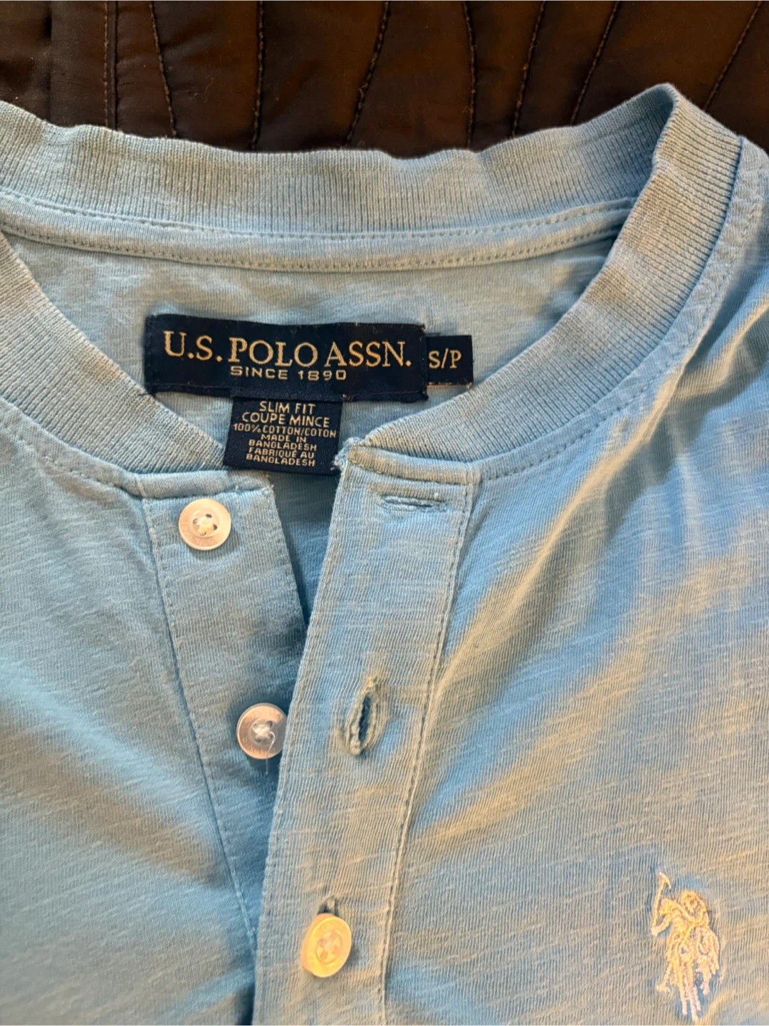 U.S. Polo Assn. S/P Light Blue Henley