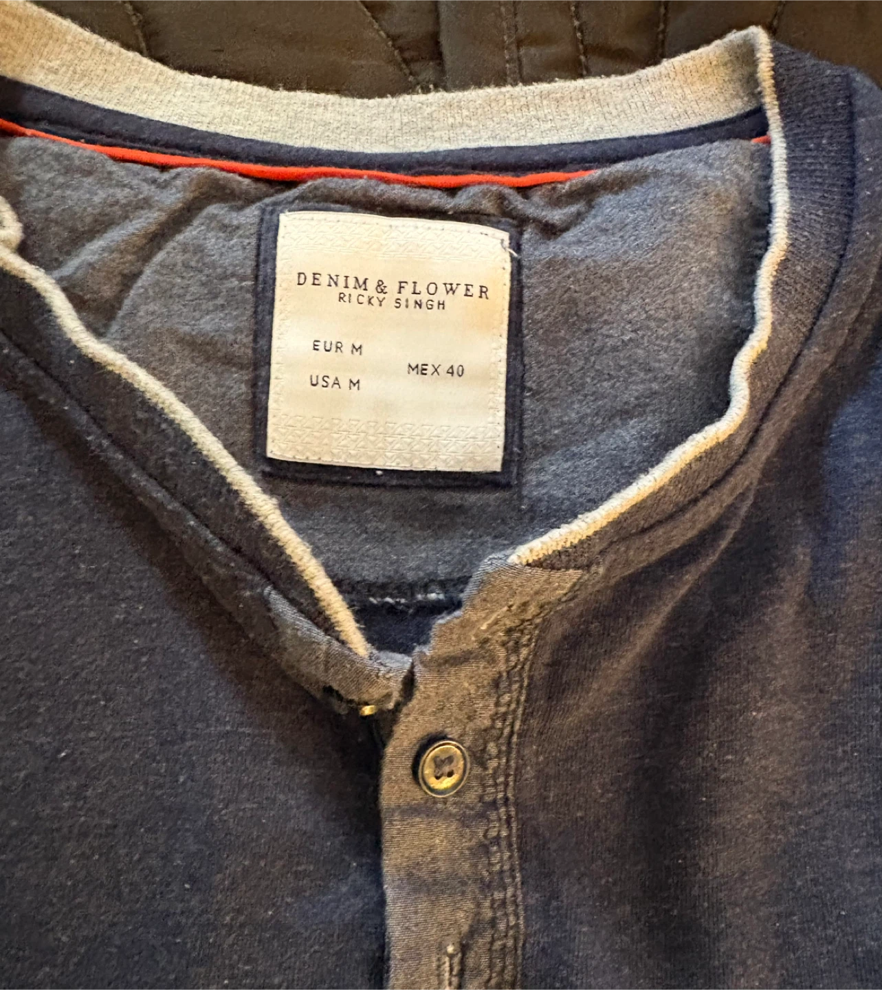 Denim & Flower Ricky Singh Henley - Size M - photo 2