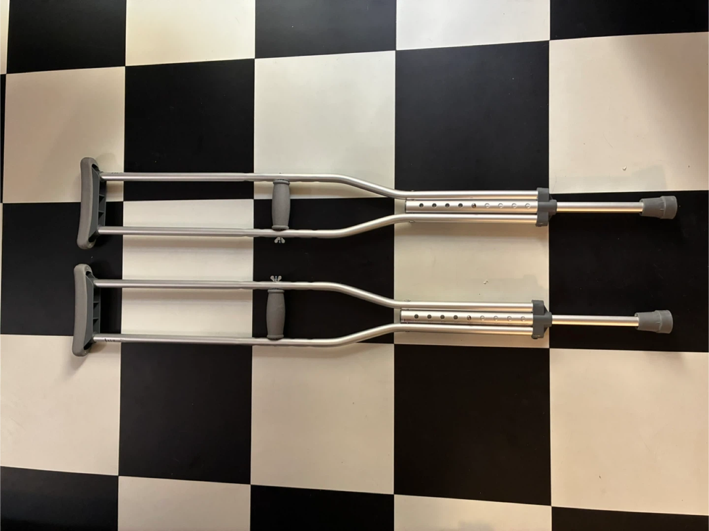 Adjustable Aluminum Crutches - Pair