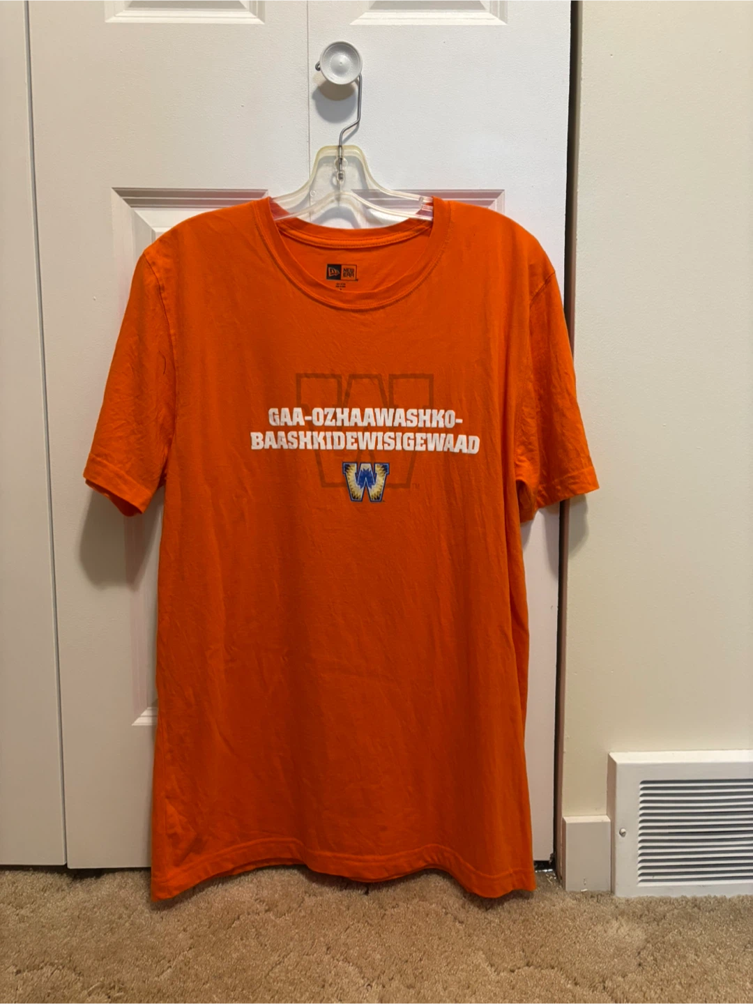 New Era Winnipeg Blue Bombers Orange Shirt - Size M