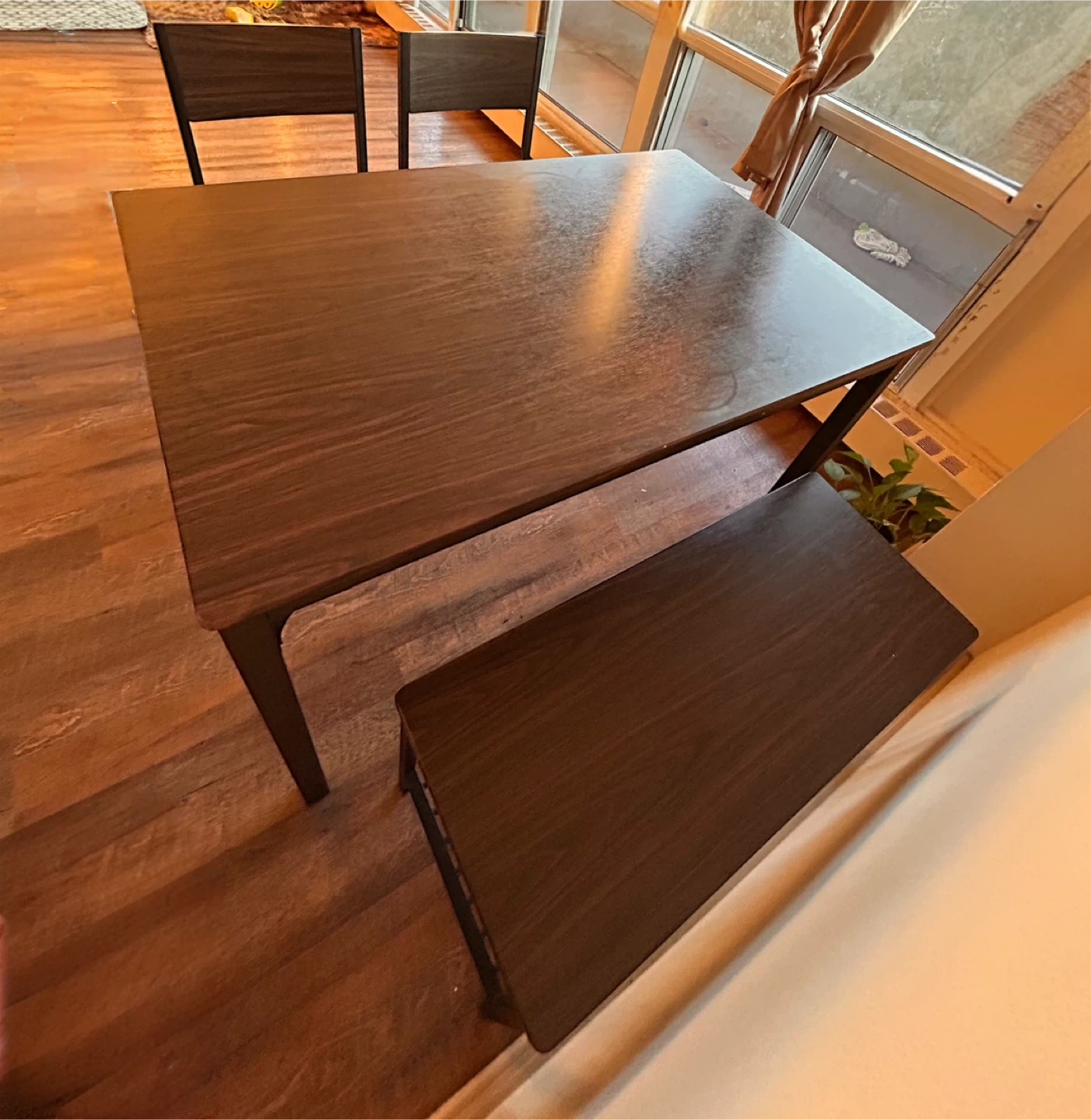 Dining Table with Bench and Two Chairs
