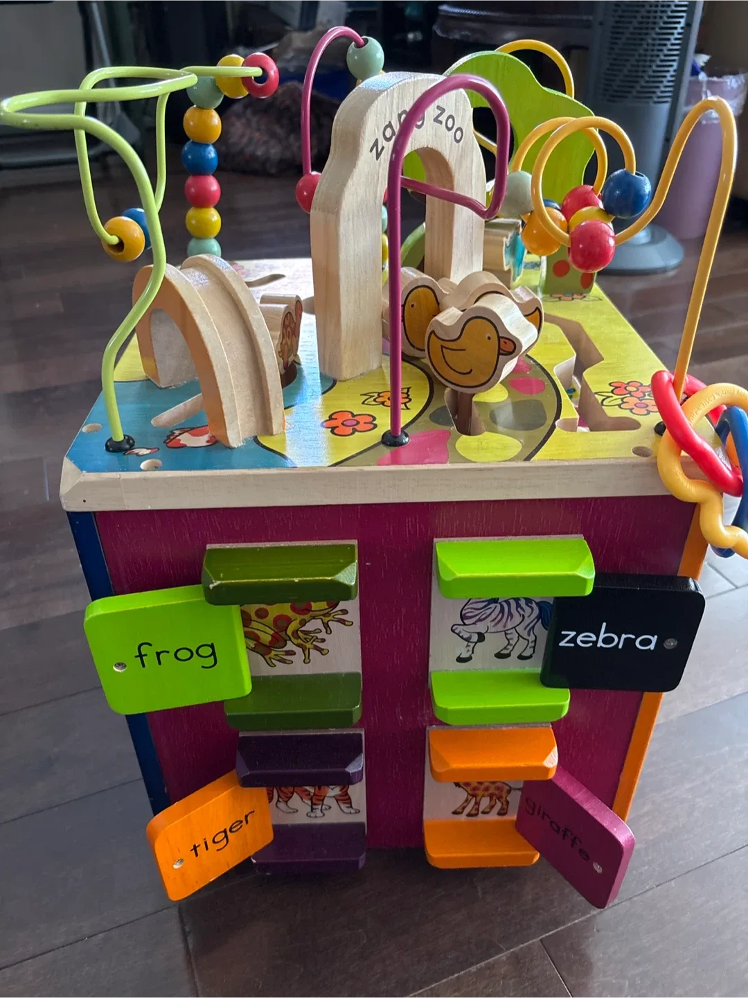 Zany Zoo Wooden Activity Cube by B. Toys image indicator(3)