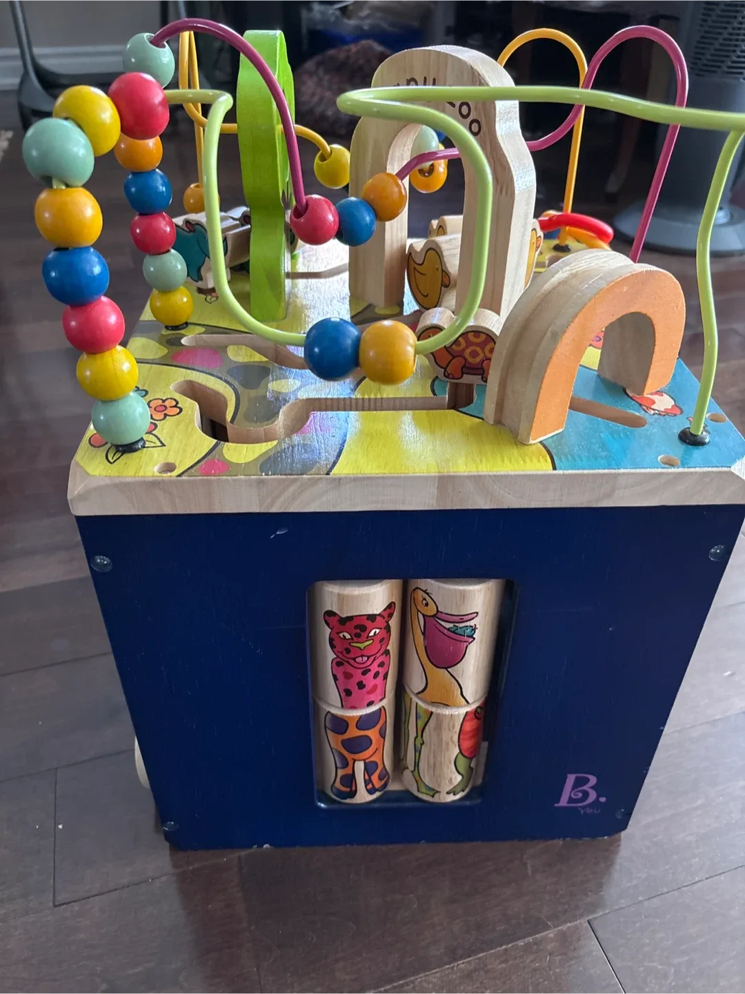 Zany Zoo Wooden Activity Cube by B. Toys image indicator(4)