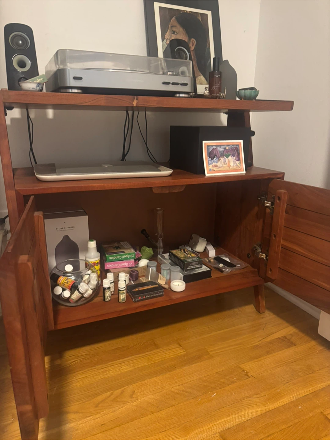 Wooden Cabinet (record player or media console) - photo 2