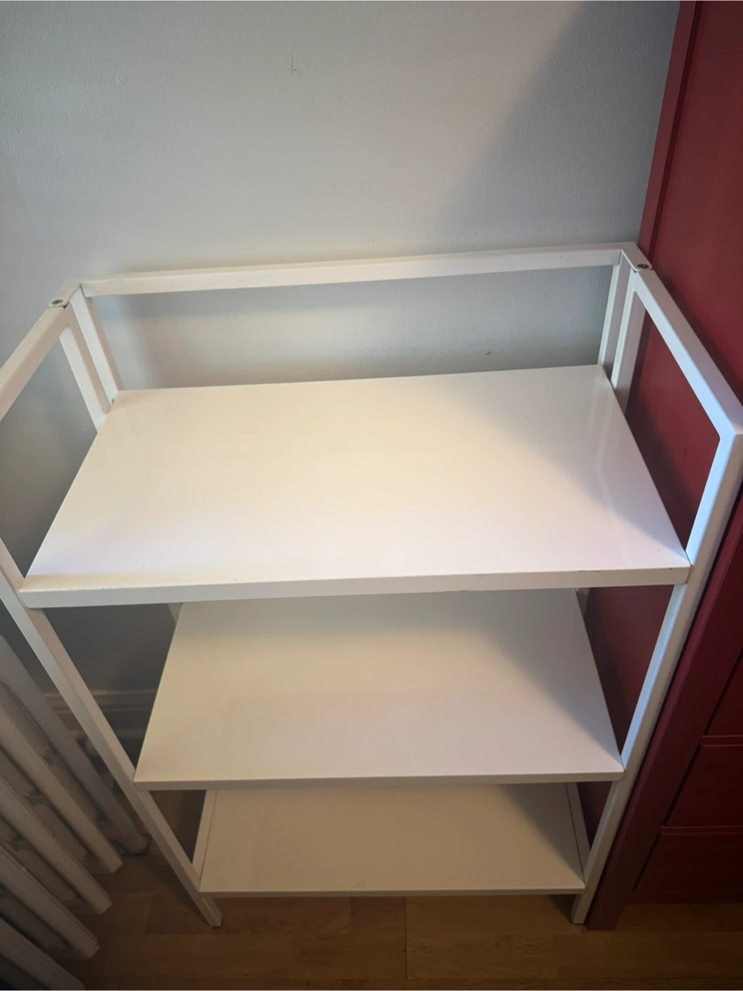 White Metal Storage Shelf - photo 2