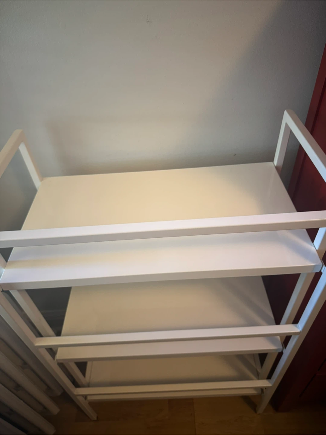 White Metal Storage Shelf - photo 4