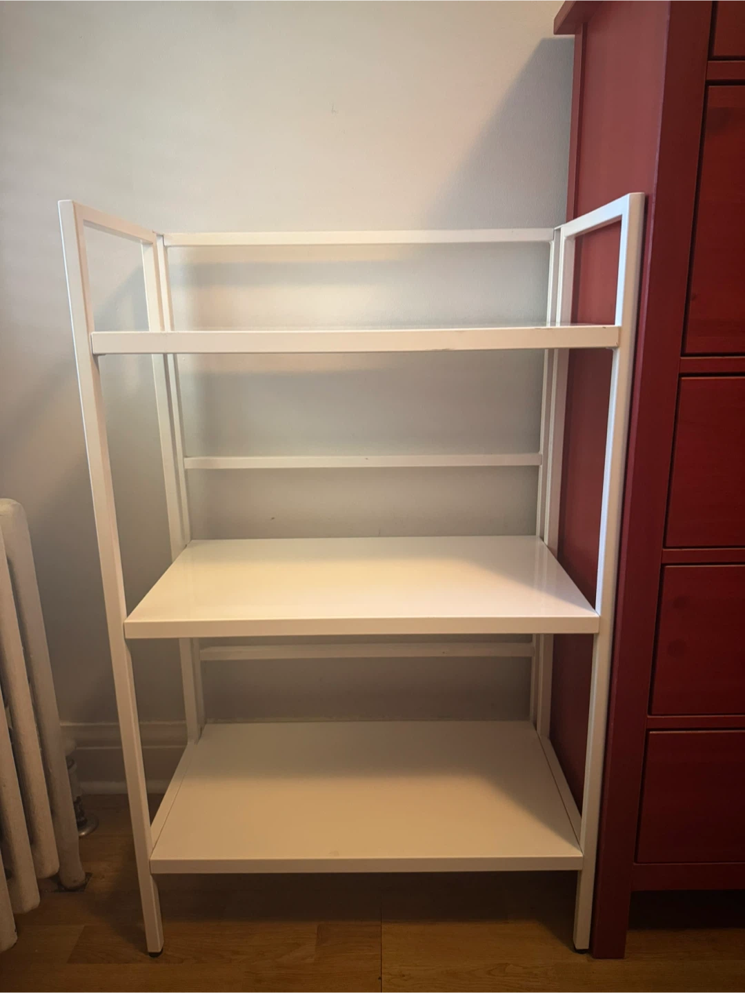 White Metal Storage Shelf