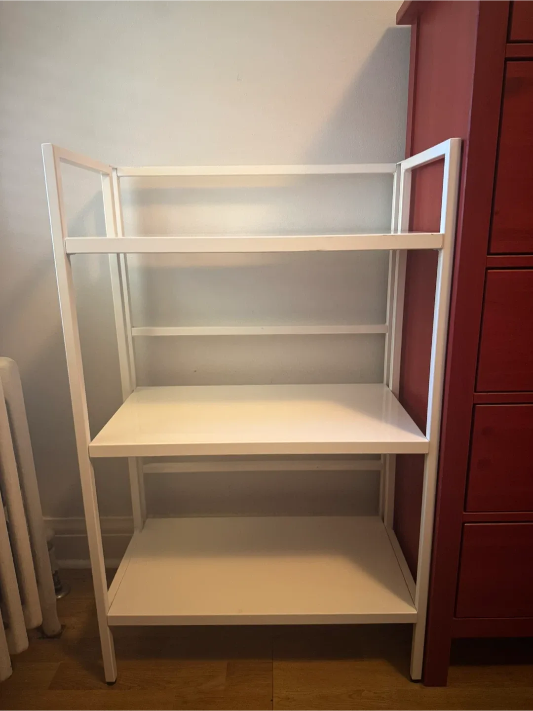 White Metal Storage Shelf