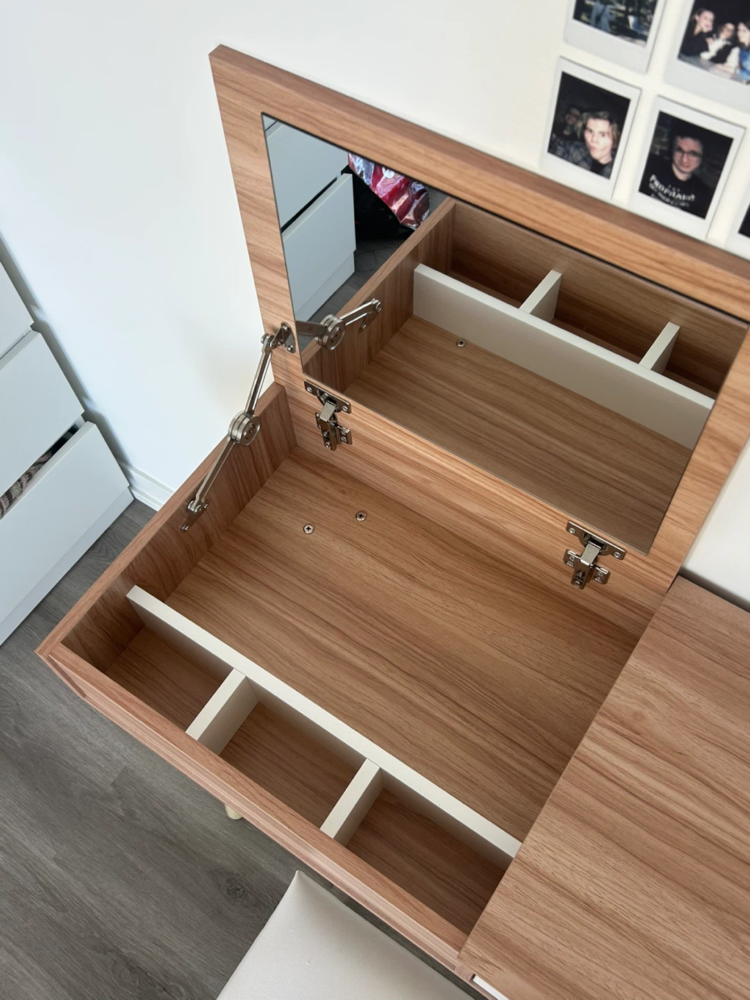 Vanity Table with Flip-Top Mirror + Stool - photo 5