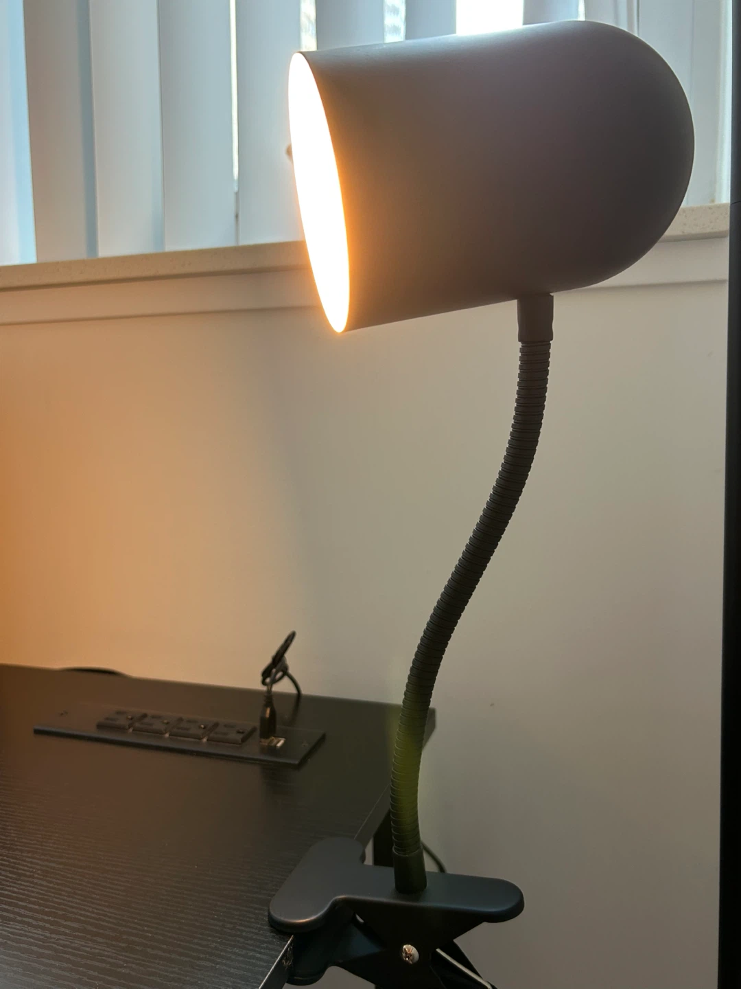 Black Clip-On Desk Lamp - photo 4