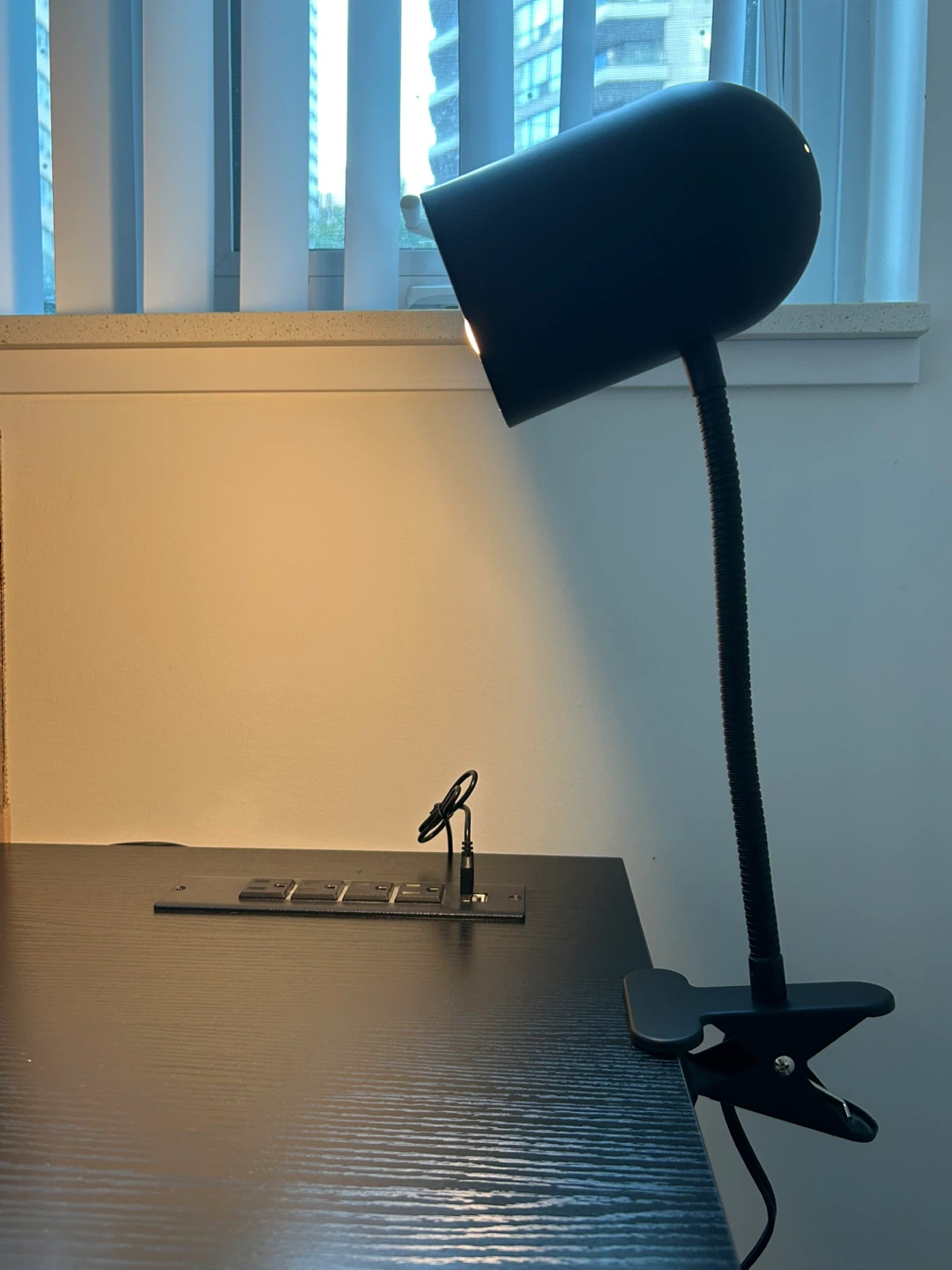 Black Clip-On Desk Lamp - photo 2