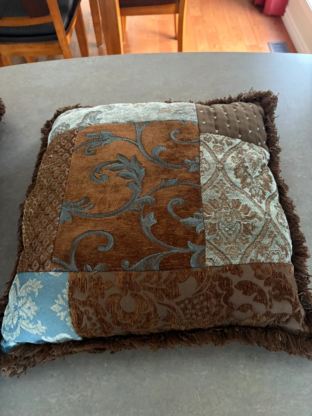 Decorative Accent Pillows - Brown & Blue image indicator(2)