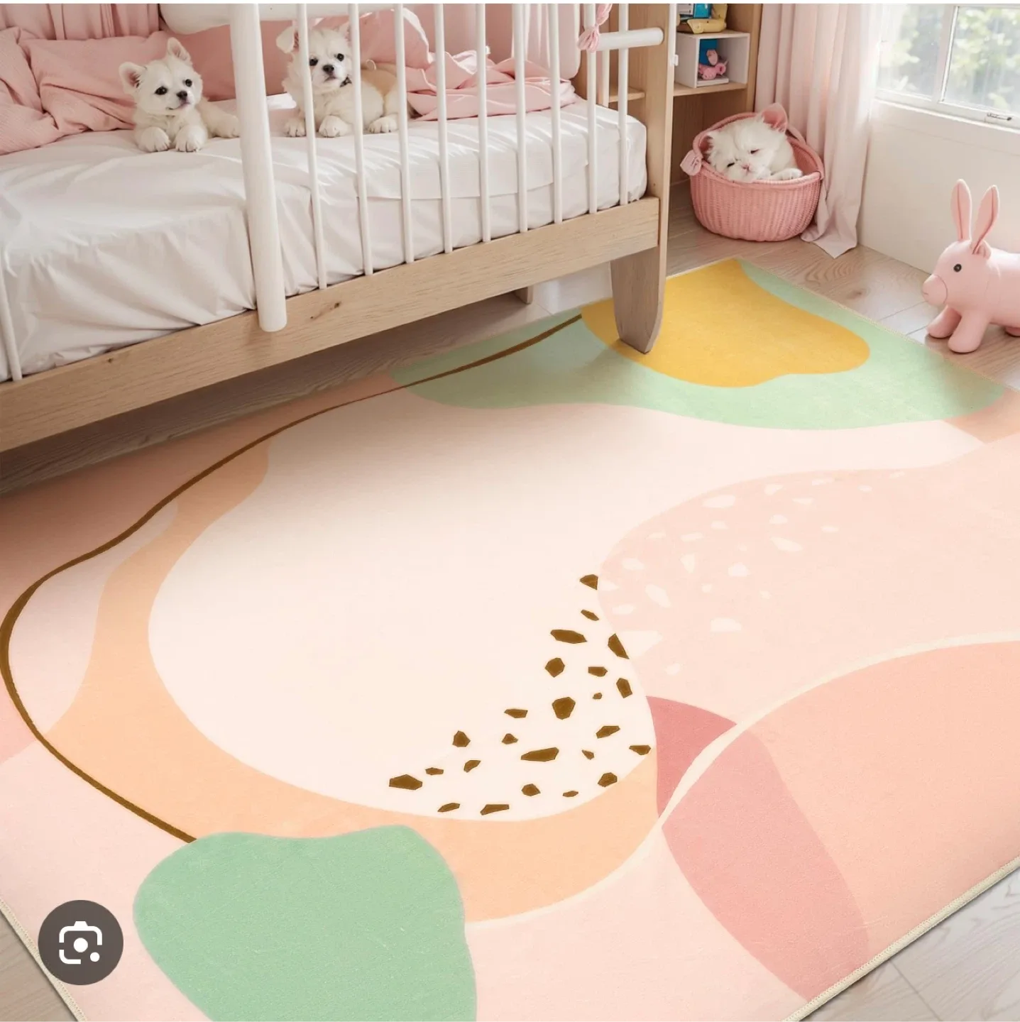Abstract Area Rug - Pastel Colours thumbnail