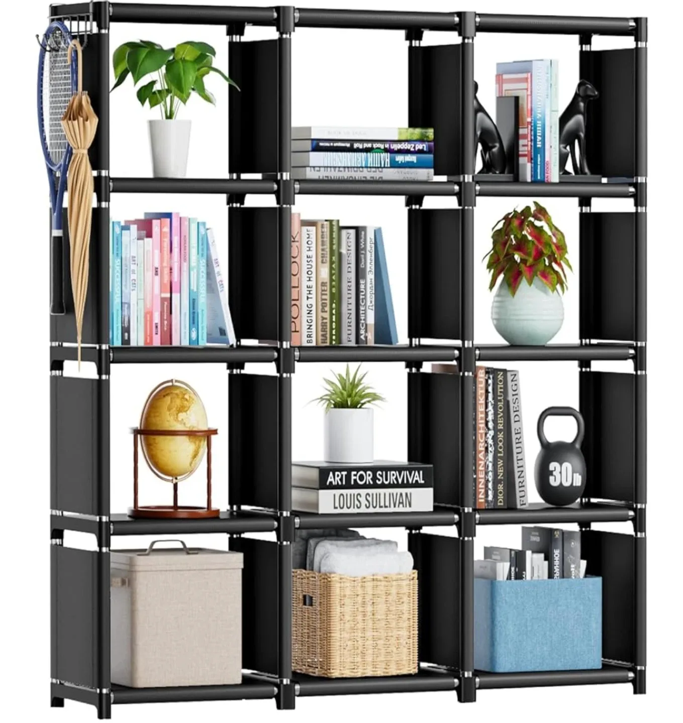 Black 12-Cube Storage Shelf Organizer (BRANDNEW ) thumbnail