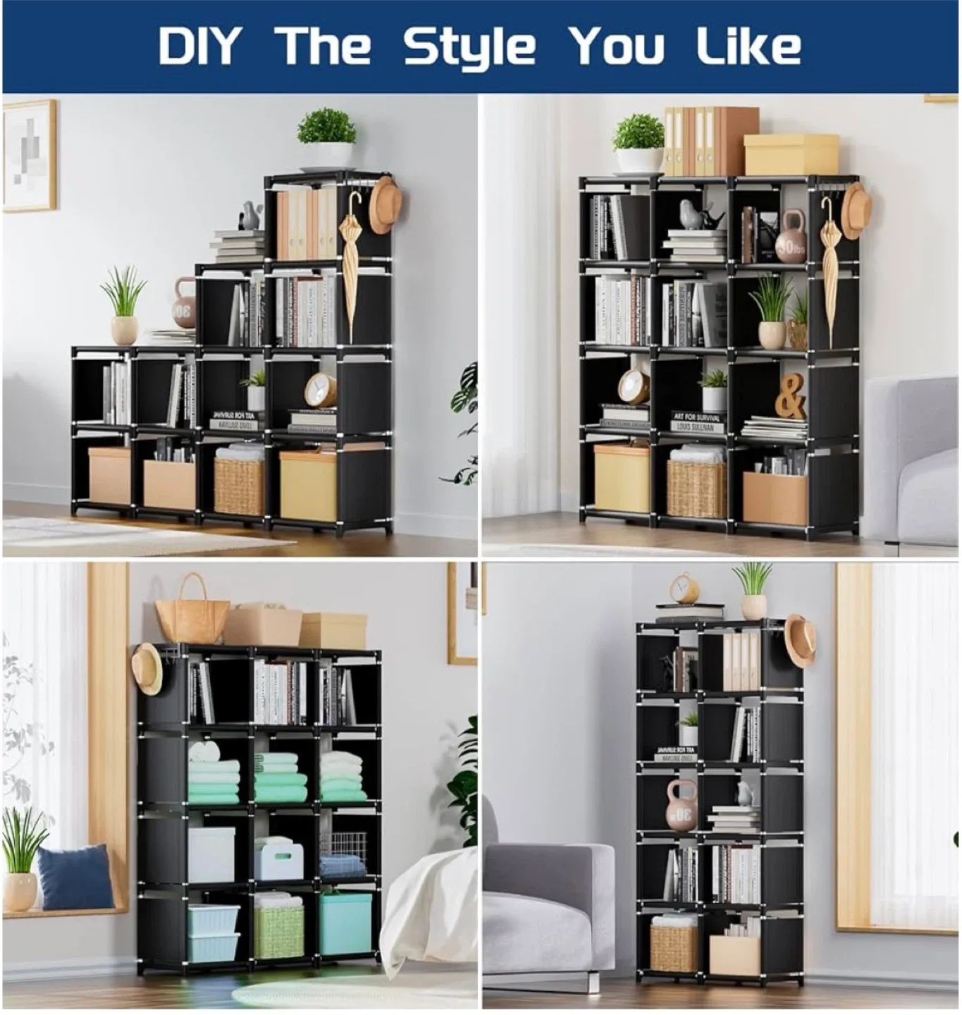 Black 12-Cube Storage Shelf Organizer (BRANDNEW ) image indicator(3)