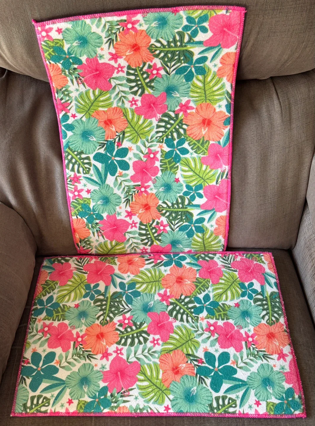 Floral & Turtle Print Microfiber Mats thumbnail