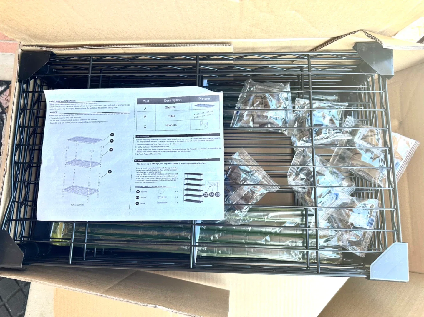 5-Tier Wire Shelving Unit 72"x36"x14" (BRANDNEW) image indicator(2)