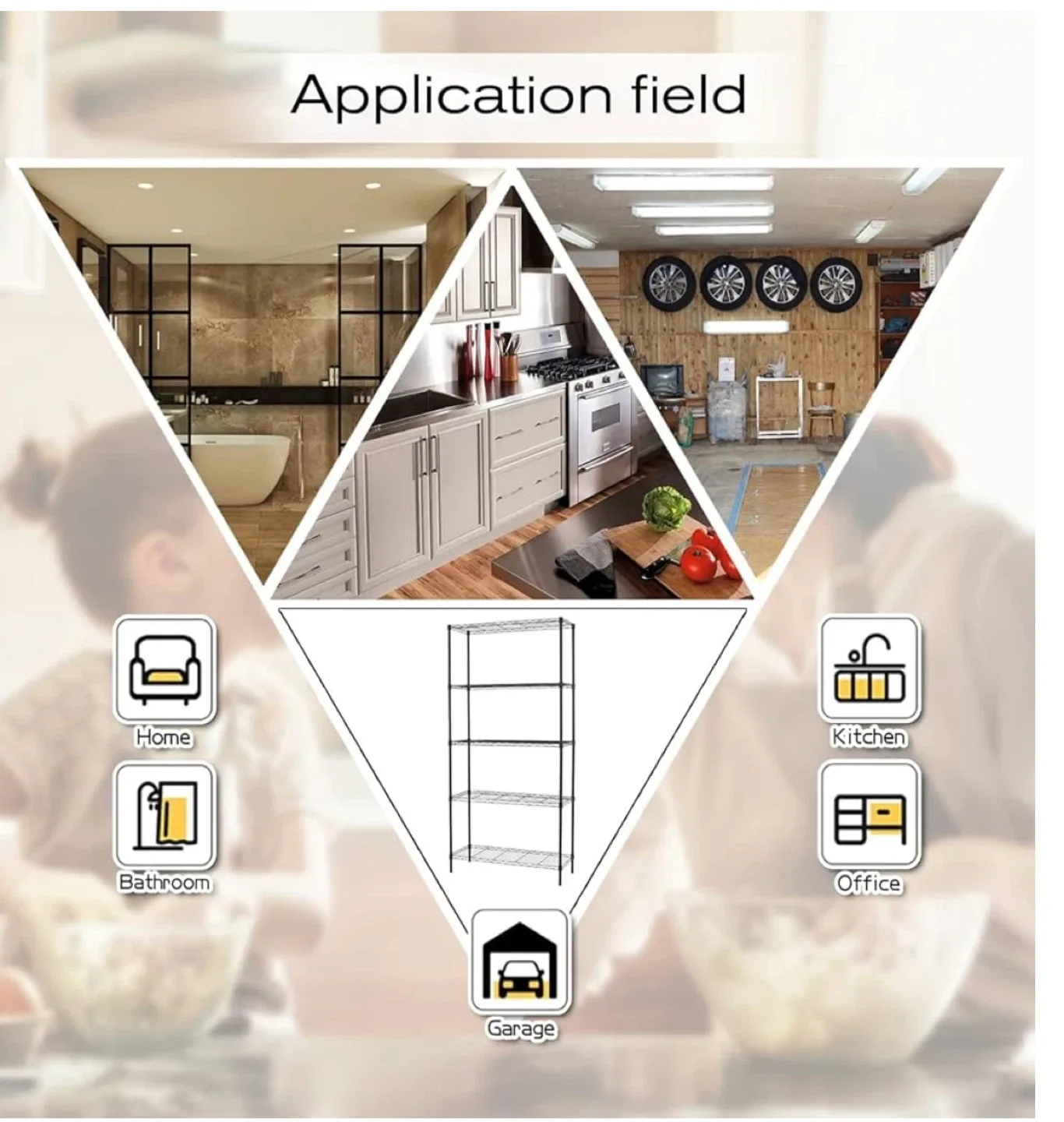 5-Tier Wire Shelving Unit 72"x36"x14" (BRANDNEW) image indicator(6)