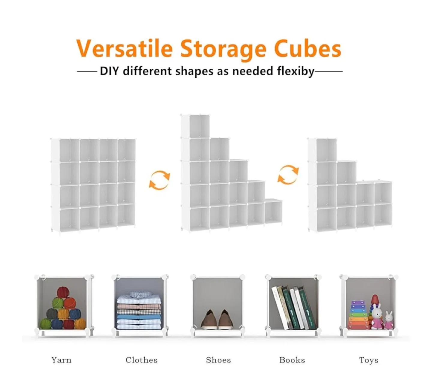 Modular Cube Storage Shelf - White (brandnew) image indicator(6)