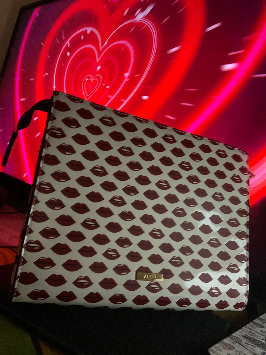 Aldo Clutch with Lips Pattern thumbnail