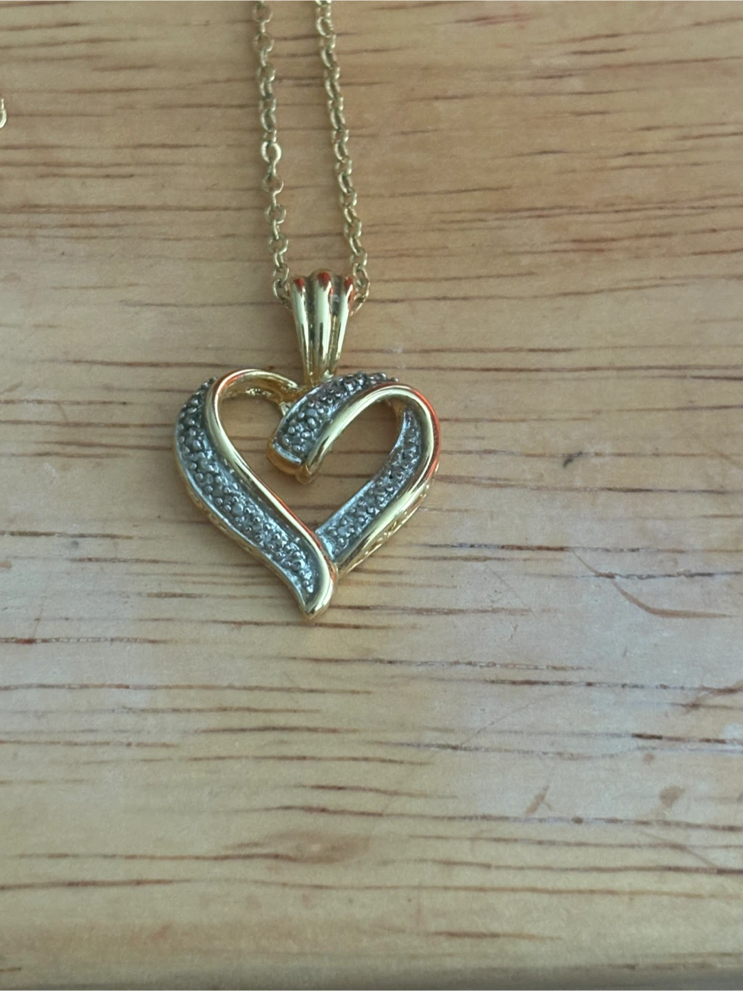 Heart Necklace with Diamonds. - photo 3