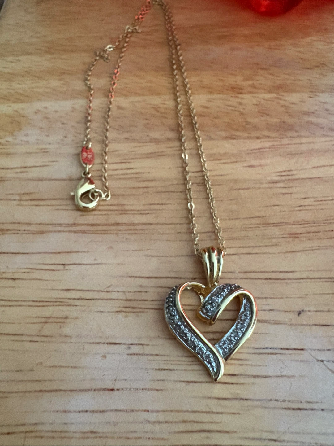 Heart Necklace with Diamonds. - photo 2