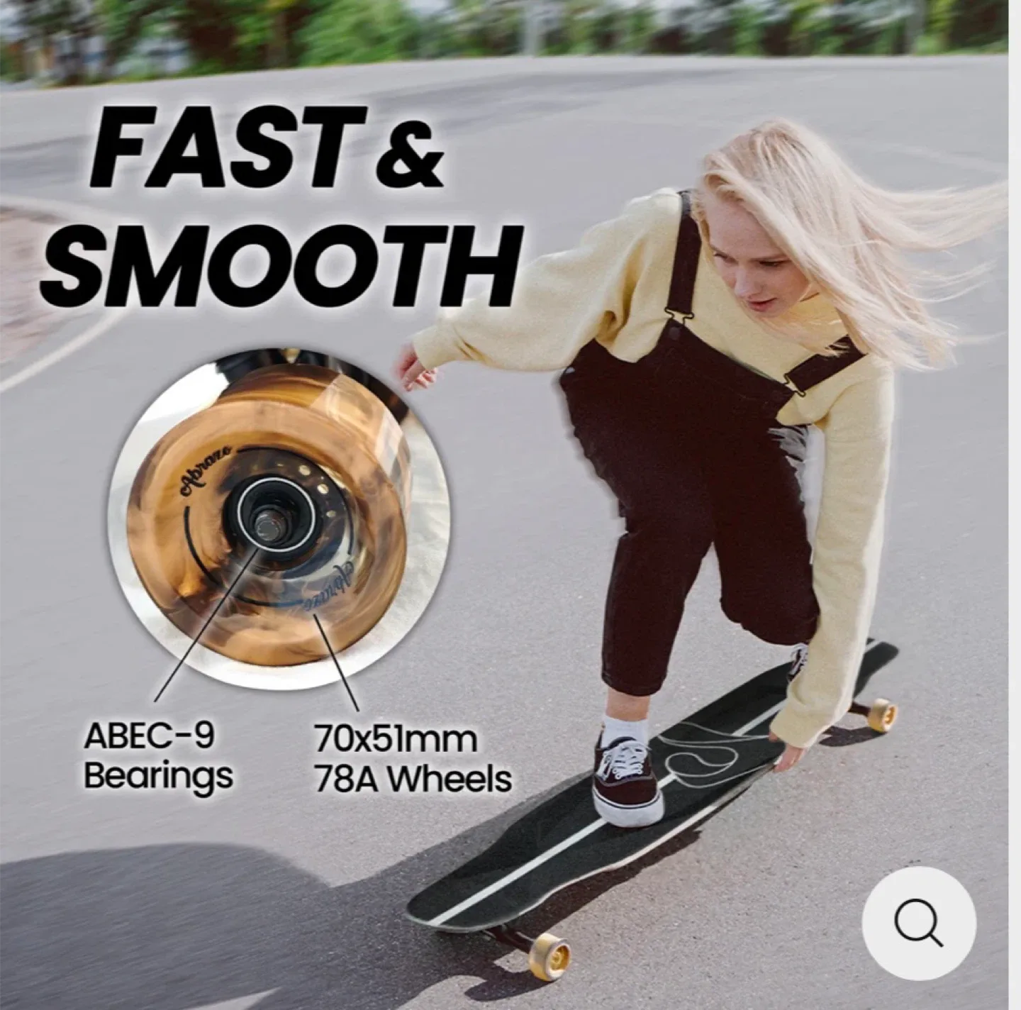 *Brand New*Gold Rush Longboard Skateboard w/ Surfskate Trucks image indicator(7)