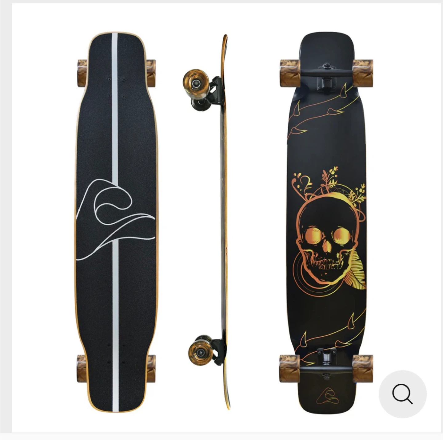 *Brand New*Gold Rush Longboard Skateboard w/ Surfskate Trucks