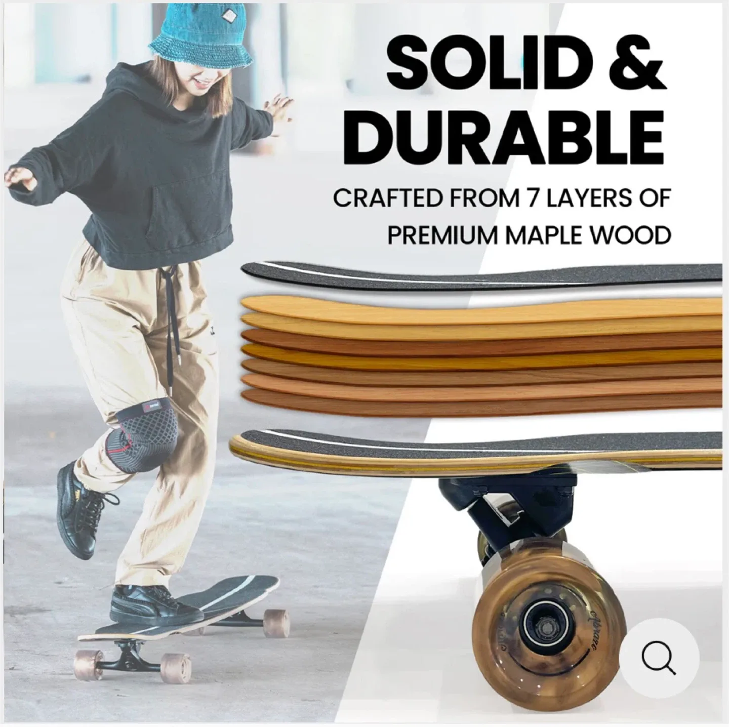 *Brand New*Gold Rush Longboard Skateboard w/ Surfskate Trucks image indicator(6)