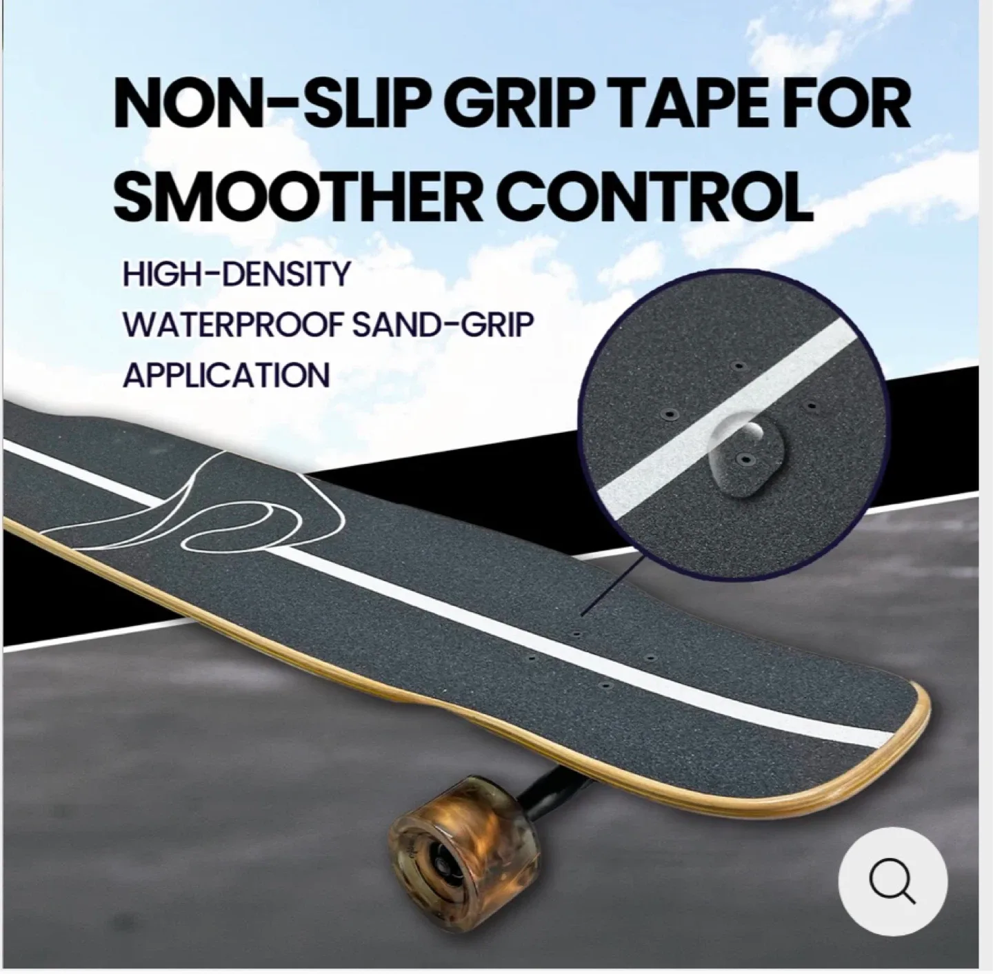 *Brand New*Gold Rush Longboard Skateboard w/ Surfskate Trucks image indicator(8)