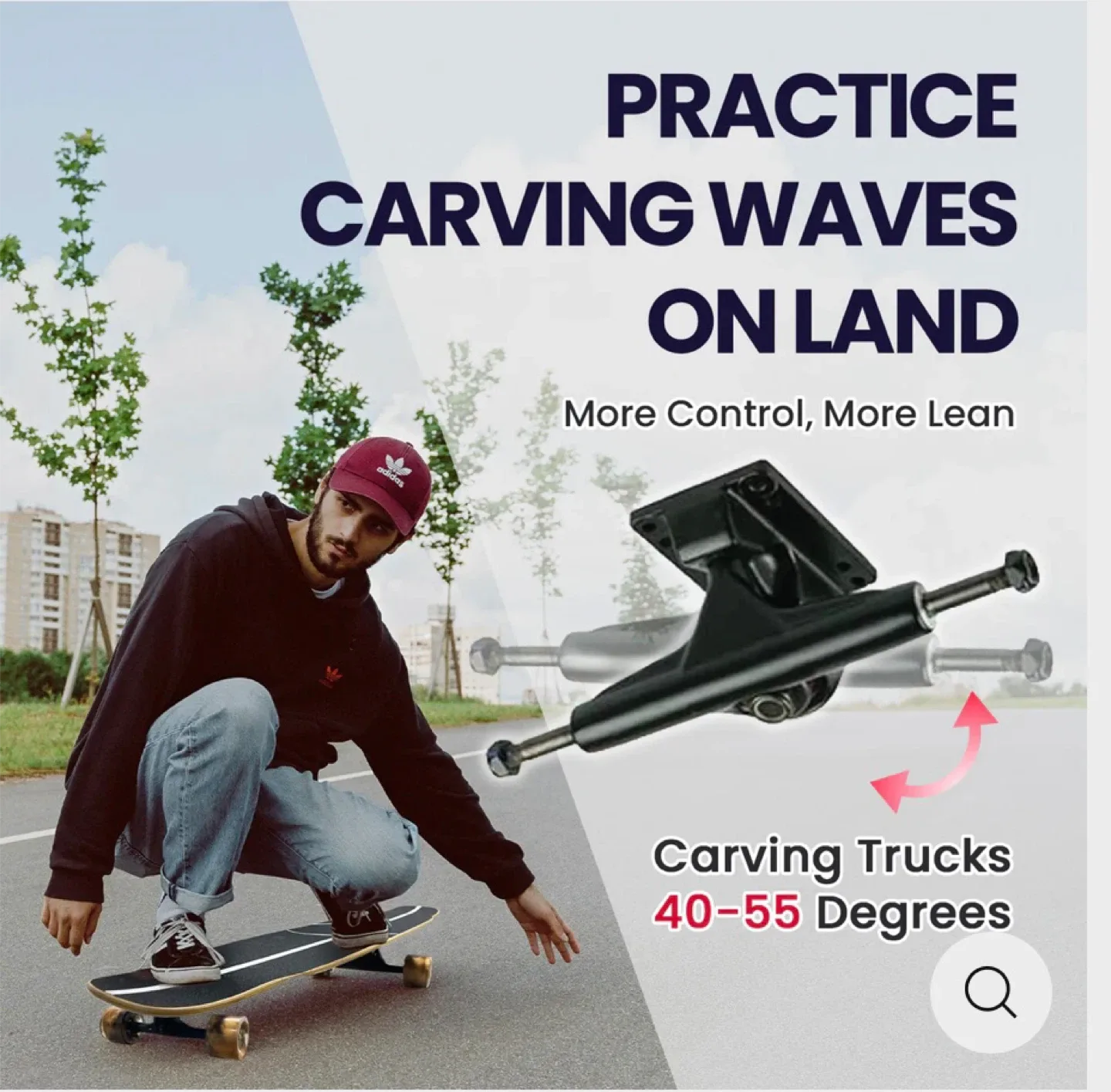 *Brand New*Gold Rush Longboard Skateboard w/ Surfskate Trucks image indicator(9)