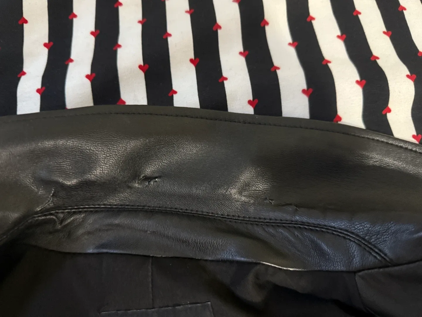 Guess Black Leather Biker Jacket image indicator(3)