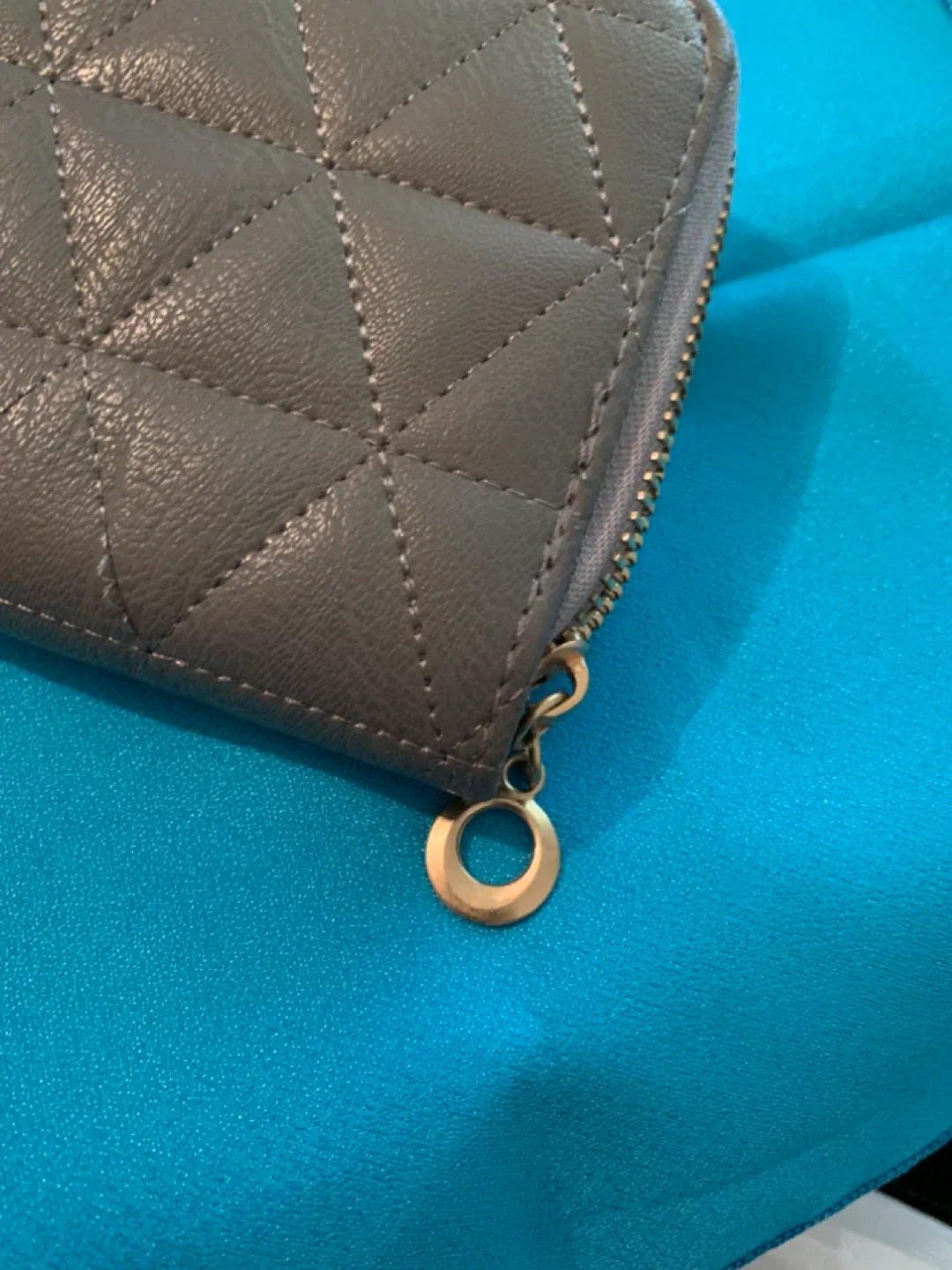 Brand New PK Douglass Grey Quilted Wallet image indicator(4)