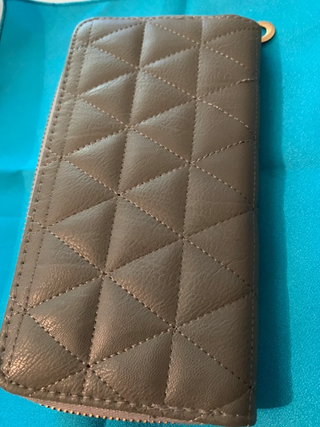 Brand New PK Douglass Grey Quilted Wallet image indicator(2)