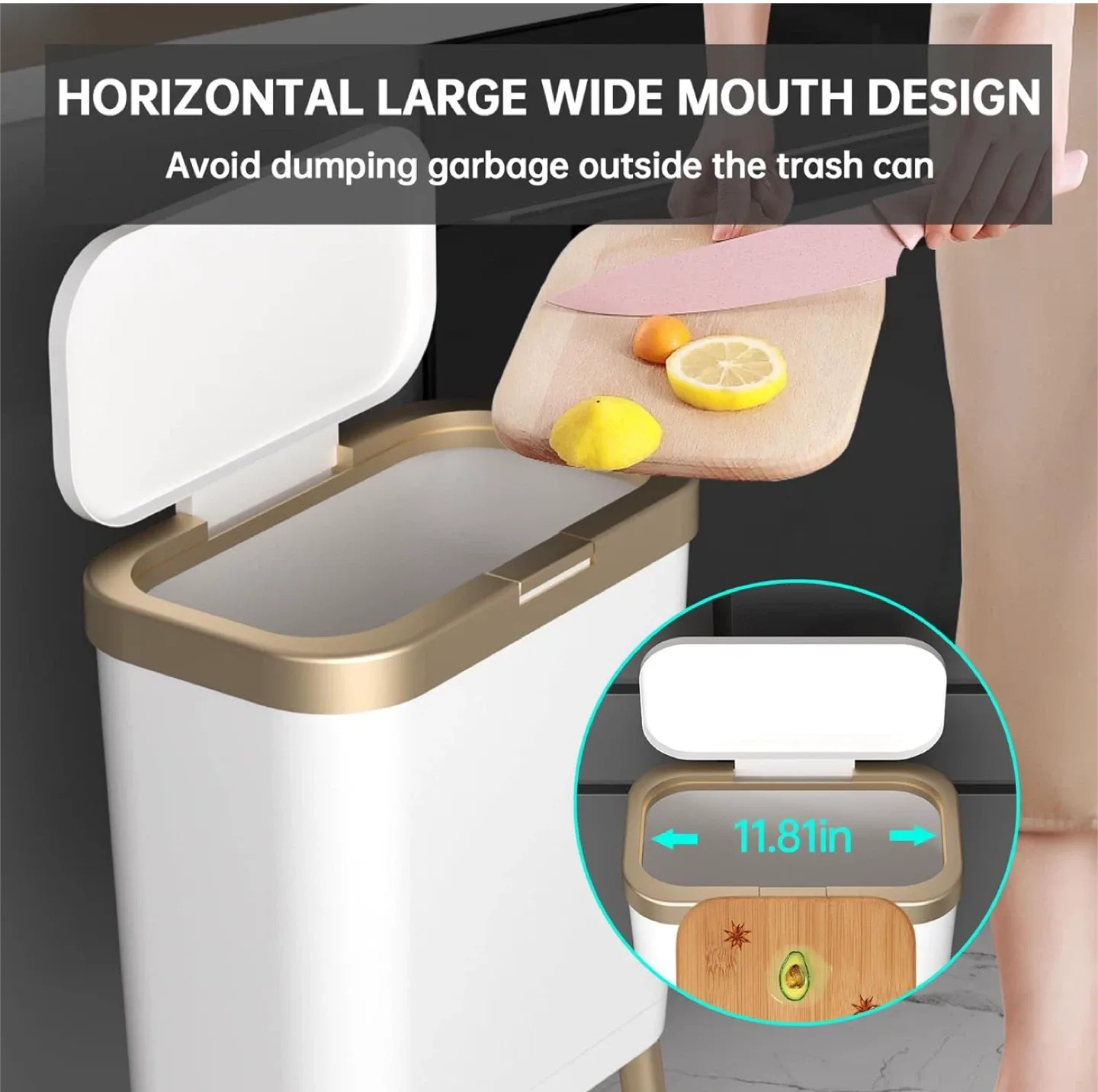 TODAYGO Kitchen Trash Can image indicator(6)