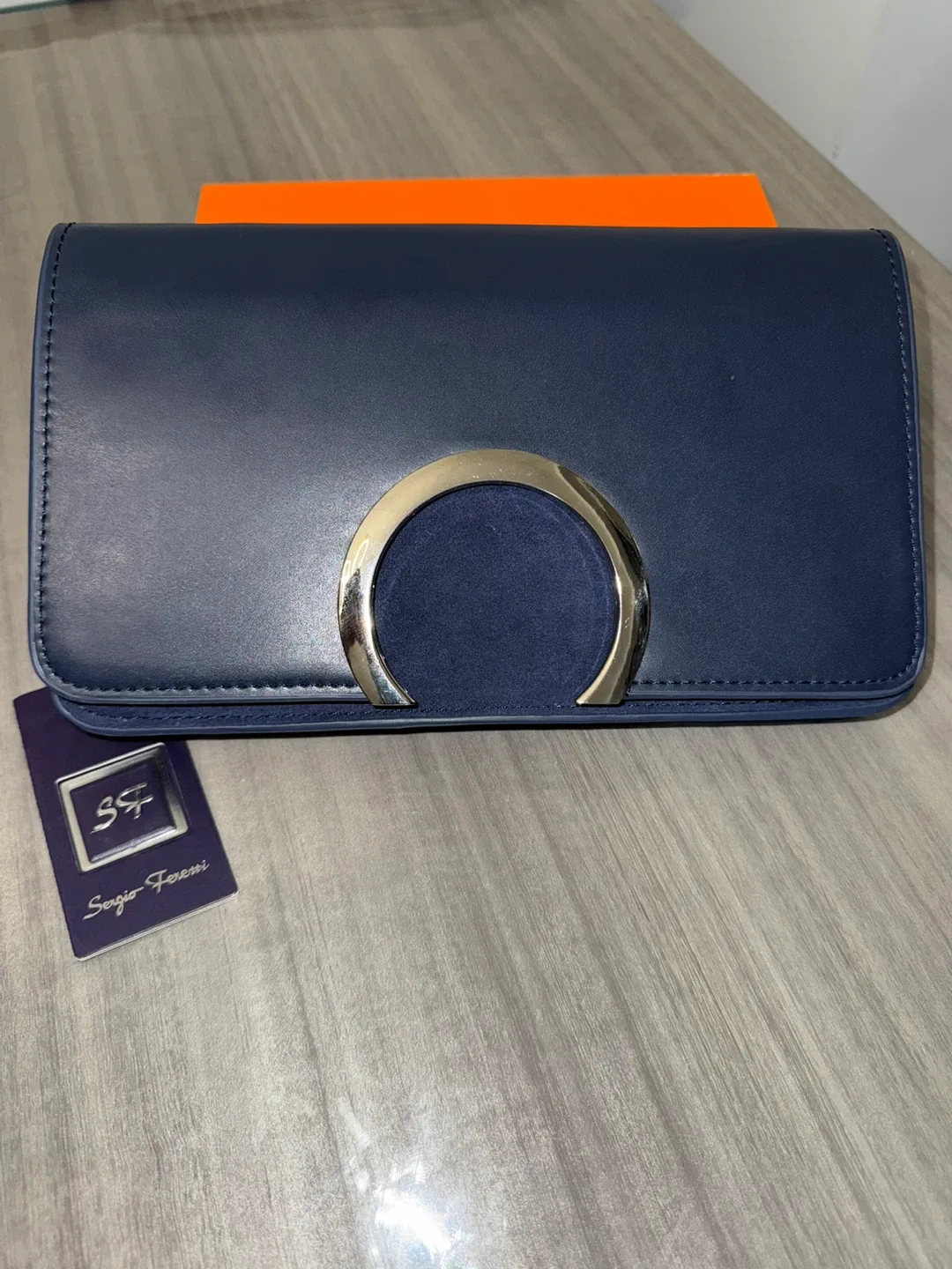 Sergio Feretti Navy Blue Crossbody Bag - New! thumbnail