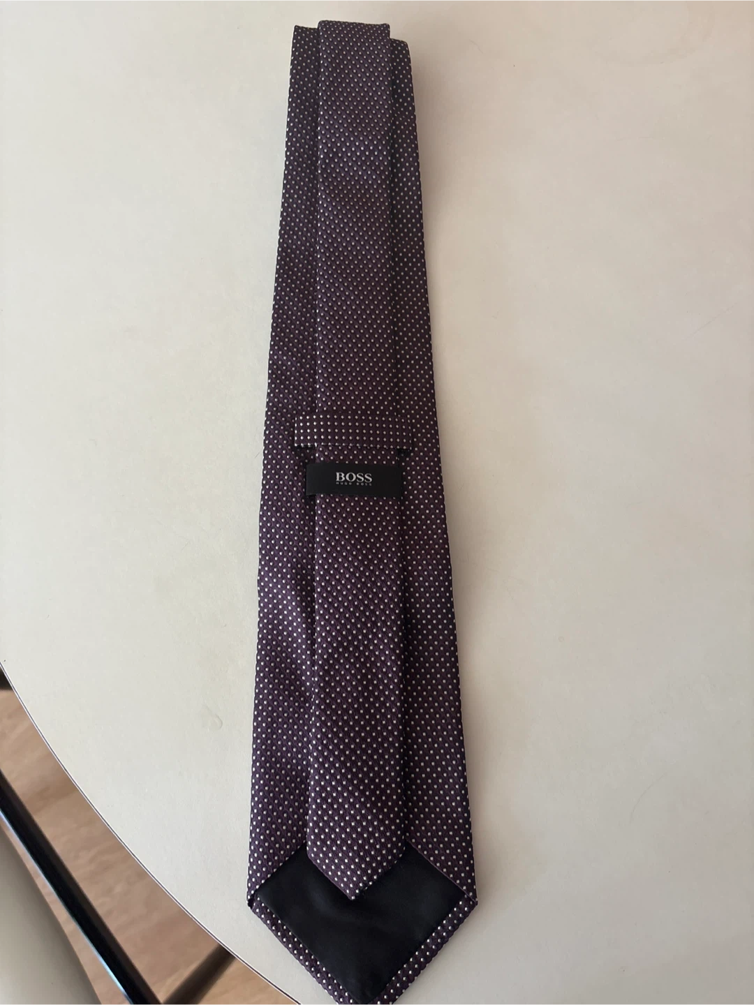 Hugo Boss Purple Polka Dot Tie