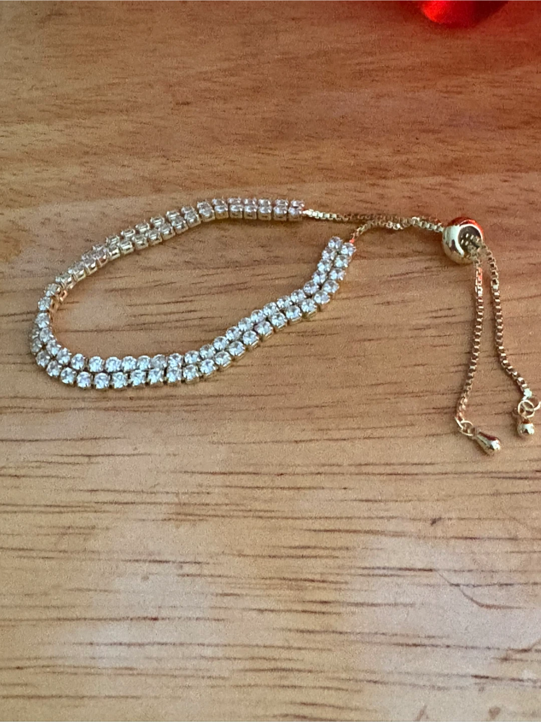 Gold Tone Adjustable Tennis Bracelet - photo 2