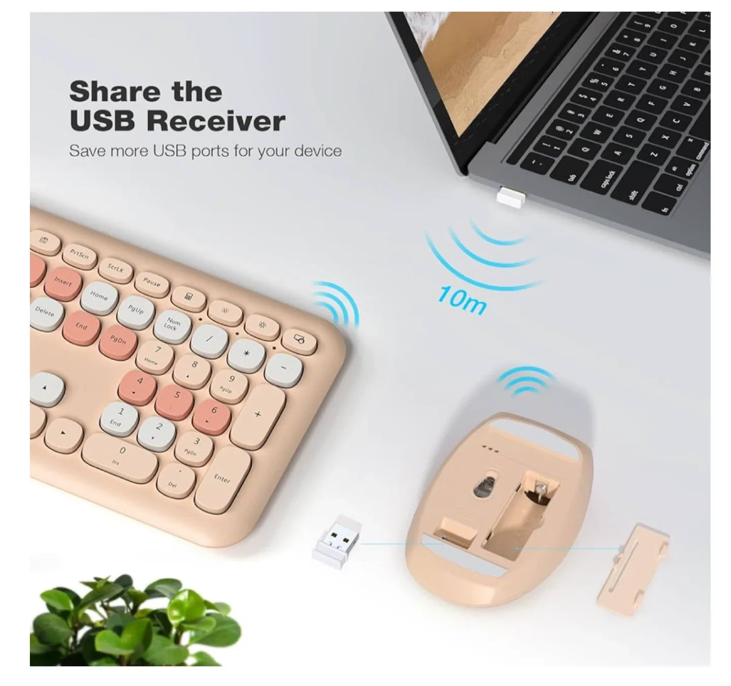 MOFII Wireless Keyboard and Mouse Combo image indicator(5)