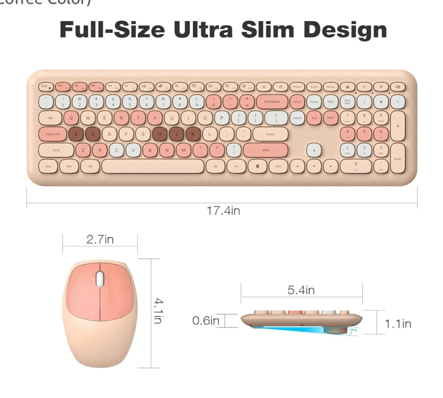 MOFII Wireless Keyboard and Mouse Combo image indicator(7)
