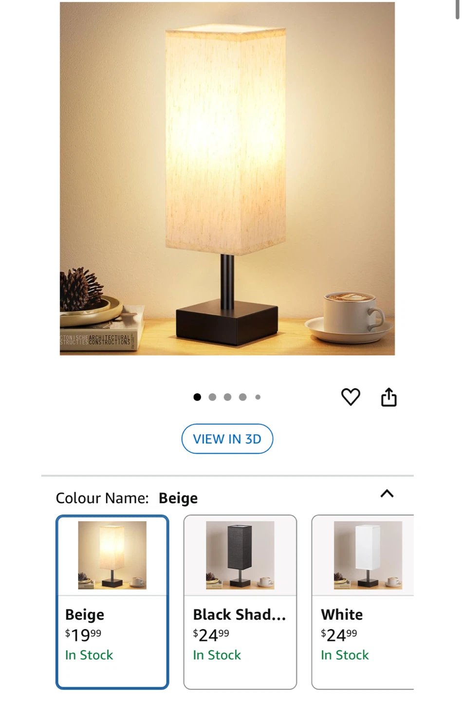 Beige Table Lamp