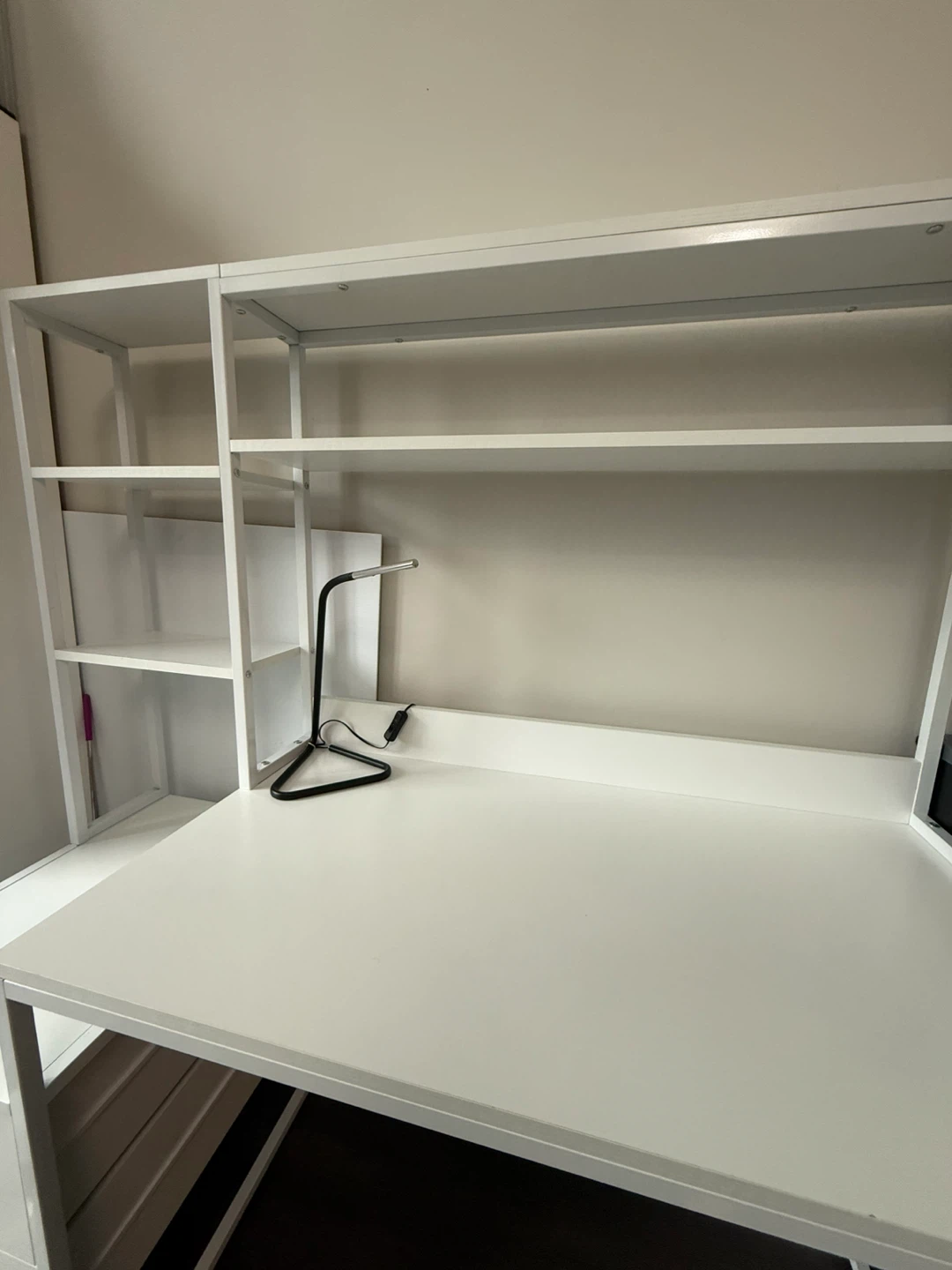 White Desk with Shelves - photo 3